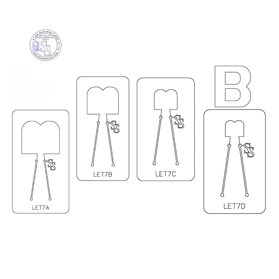 PANCAKE DIE LET7 UPPER CASE LETTER B